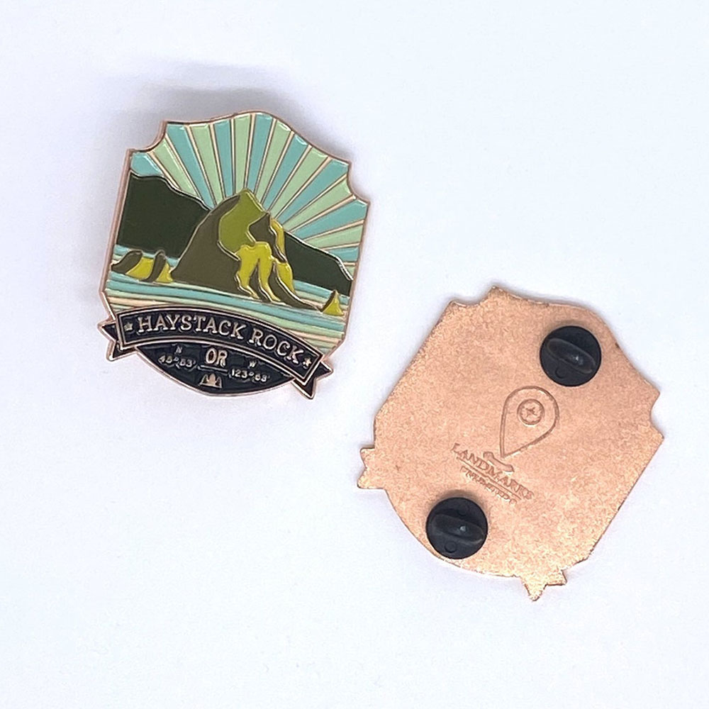 Landmarks Unlimited, Enamel, Pin, Haystack Rock